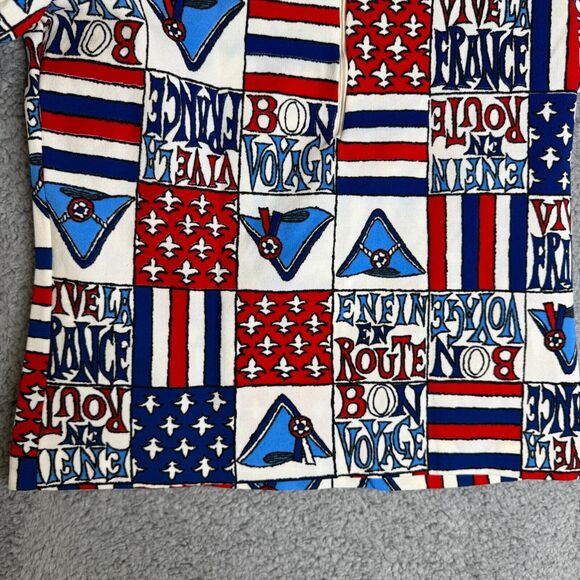 Vintage Phil Rose Shirt Womens Small Bon Voyage Cropped - Picture 9 of 9